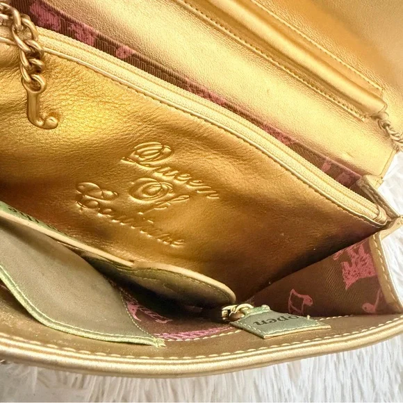 Juicy Couture 2004” Limited Edition Y2K Vintage Gold Leather Chain Bag – NWOT - Picture 11 of 15